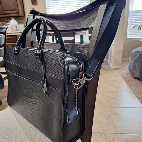 Louis Vuitton Noir briefcase (authentic) - Picture 2 of 6